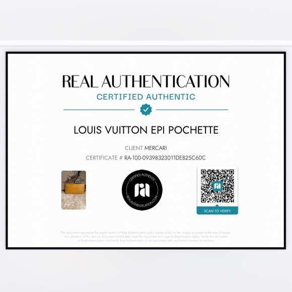 Louis Vuitton Epi Pochette with COA Code AR 1904 - Picture 2 of 14